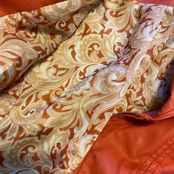 burt orangey pink leather jacket - Picture 3 of 3
